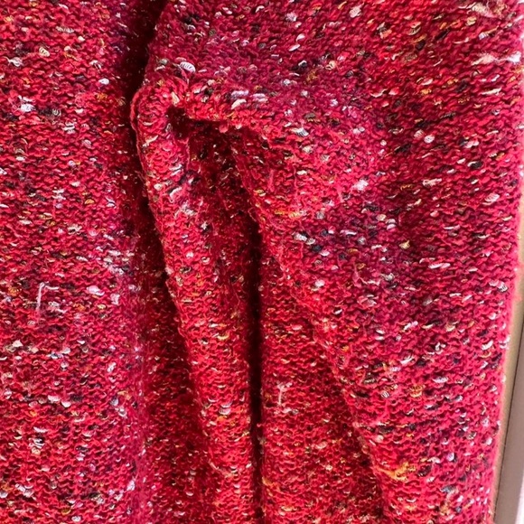 Coldwater Creek Womens Red Soeckled Knit Pullover Sweater V Neck size XL - Picture 7 of 13